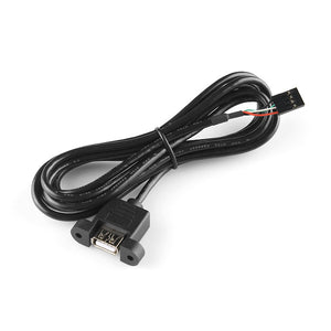 Panel Mount USB to 4-pin Female Header Cable - 6'