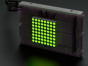 Small 1.2" 8x8 Ultra Bright Yellow-Green LED Matrix