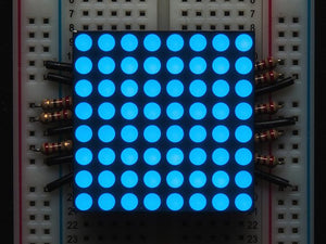 Small 1.2" 8x8 Ultra Bright Blue LED Matrix