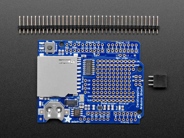 Adafruit Assembled Data Logging shield for Arduino - Elmwood Electronics