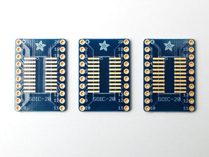 SMT Breakout PCB for SOIC-20 or TSSOP-20 - 3 Pack!