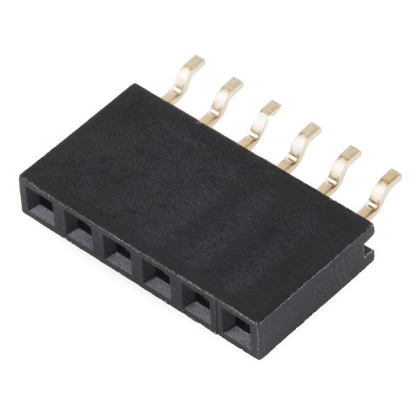 Header - 6-pin Female (SMD, 0.1", Right Angle)