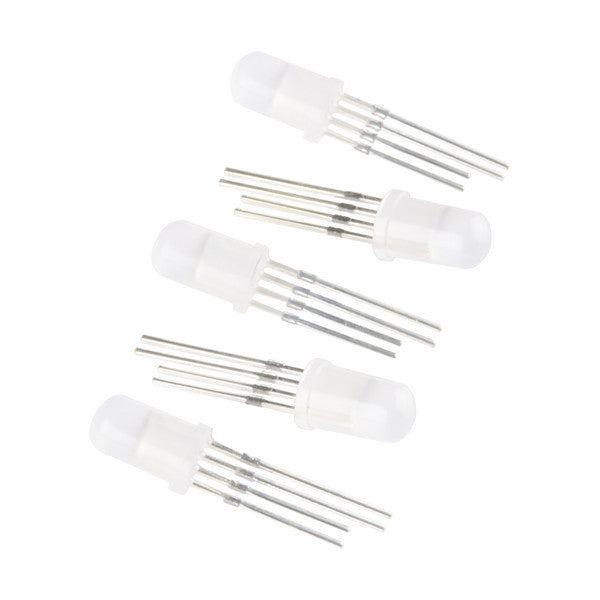 LED - RGB Addressable, PTH, 5mm Diffused (5 Pack)