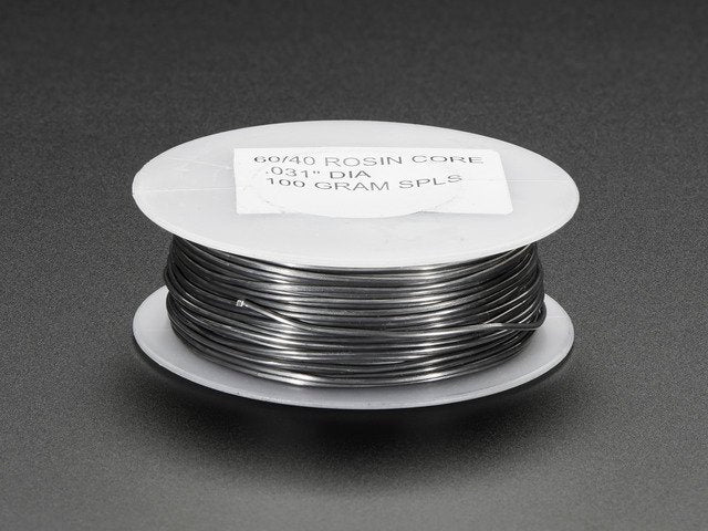 Mini Solder spool - 60/40 lead rosin-core solder 0.031 diameter - 100g