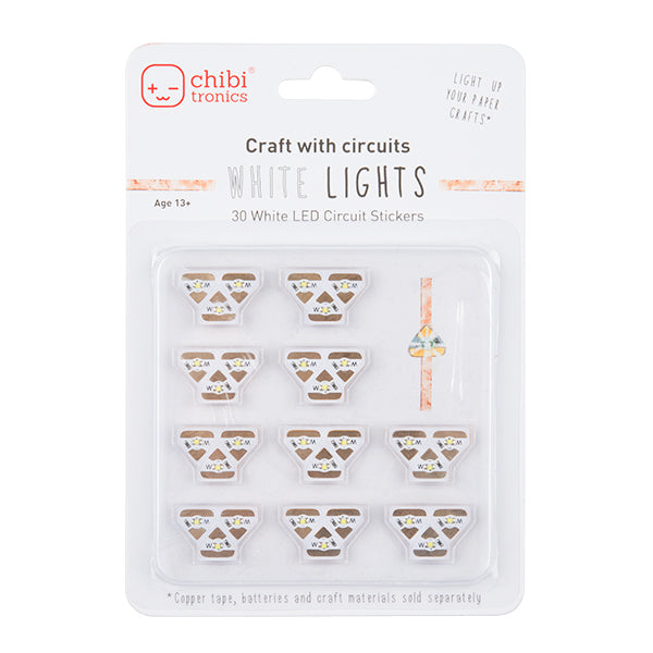 Chibitronics White LED MegaPack (30 Stickers)