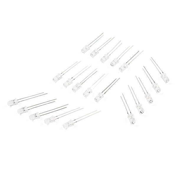 LED - Assorted with Resistor 5mm (20 pack)