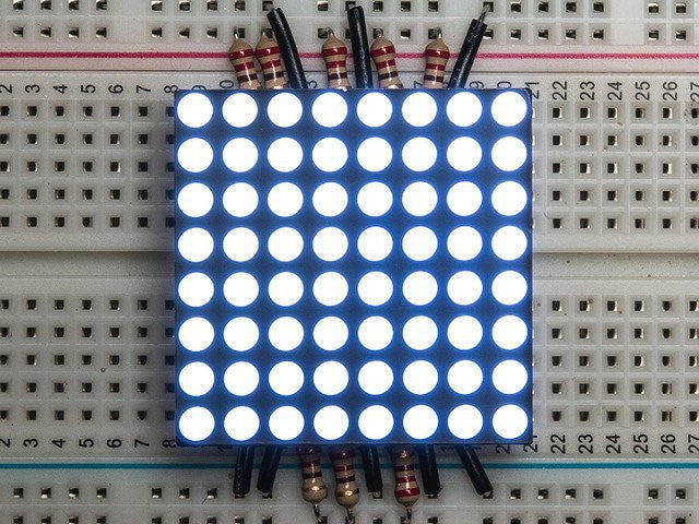 Small 1.2" 8x8 Ultra Bright White LED Matrix