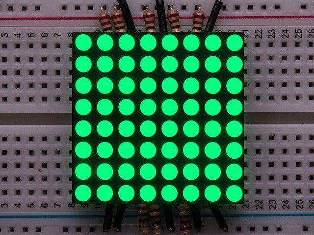 Small 1.2" 8x8 Ultra Bright Pure Green LED Matrix