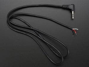 Right-Angle 3.5mm Stereo Plug to Pigtail Cable