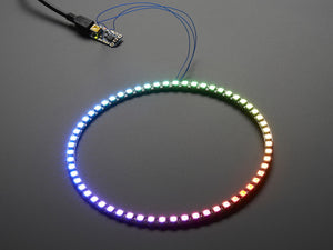Neopixel 1/4 60 Ring - WS2812 5050 RGB LED with Integrated Drivers