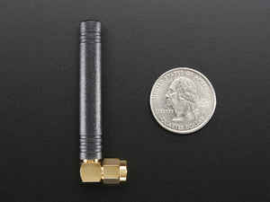 Right-angle Mini GSM/Cellular Quad-Band Antenna - 2dBi SMA Plug