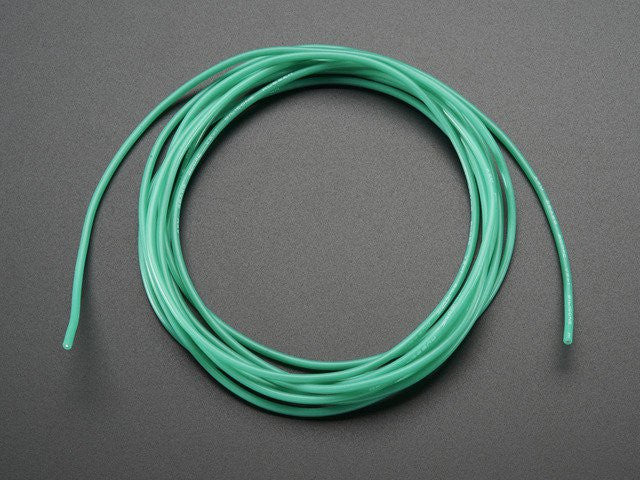 Silicone Cover Stranded-Core Wire - 2m 26AWG Green