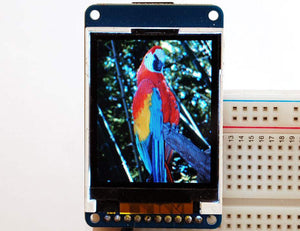 1.8" 18-bit color TFT LCD display with microSD card breakout - ST7735R