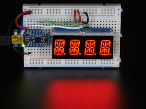 Quad Alphanumeric Display - Red 0.54" Digits w/ I2C Backpack