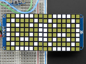 16x8 1.2" LED Matrix + Backpack - Ultra Bright Square White LEDs