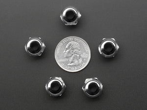 5mm Chromed Metal Wide Concave Bevel LED Holder - Pack of 5