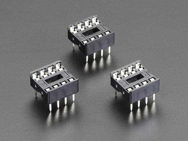 IC Socket - for 8-pin 0.3" Chips - Pack of 3