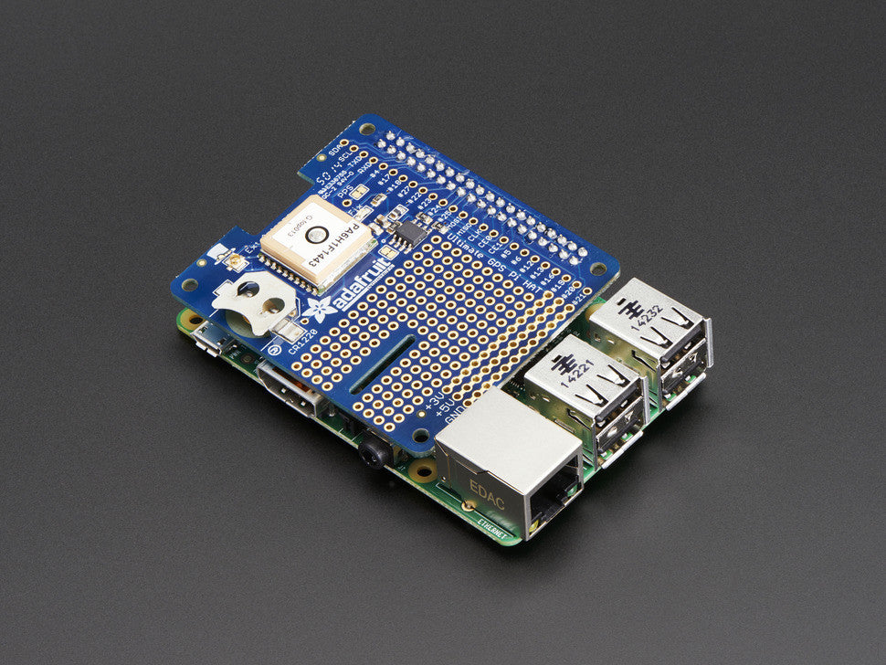 Adafruit Ultimate GPS HAT for Raspberry Pi A+/B+/Pi 2/3/Pi 4 - Mini Kit