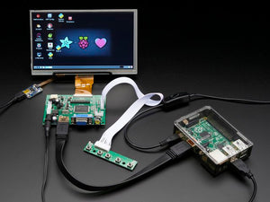 HDMI 4 Pi: 7 Display w/Touchscreen 1024x600- HDMI/VGA/NTSC/PAL