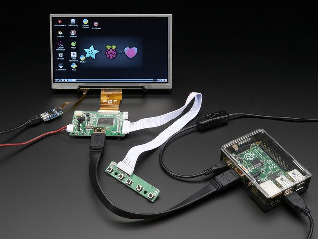 HDMI 4 Pi: 7 Display w/Touchscreen 1024x600 w/ Mini Driver