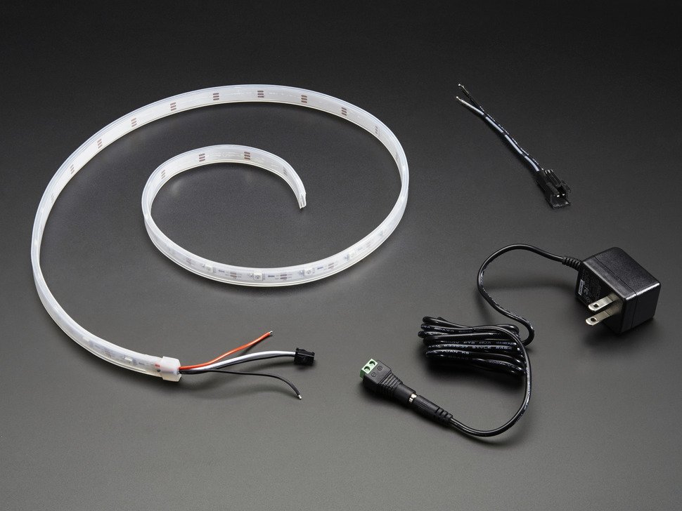 Adafruit NeoPixel LED Strip Starter Pack - 30 LED meter - White - Elmwood  Electronics