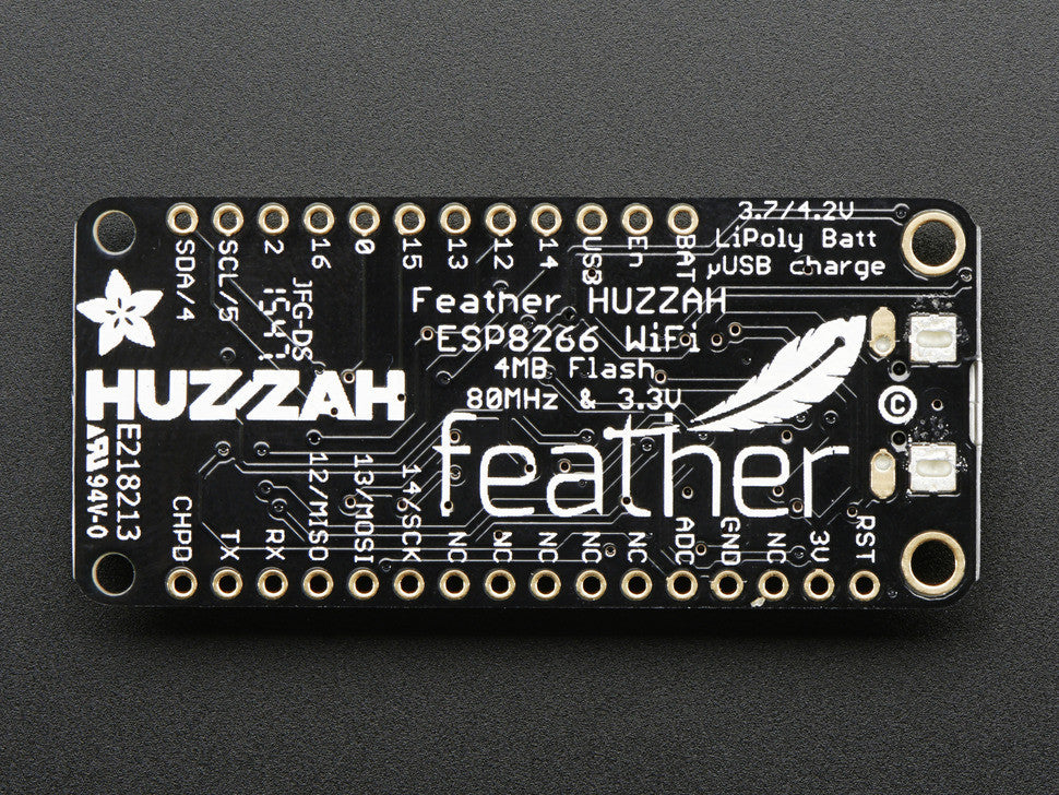 Adafruit Feather HUZZAH with ESP8266 WiFi