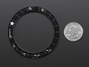 NeoPixel Ring - 24 x 5050 RGBW LEDs w/ Integrated Drivers - Cool White - ~6000K