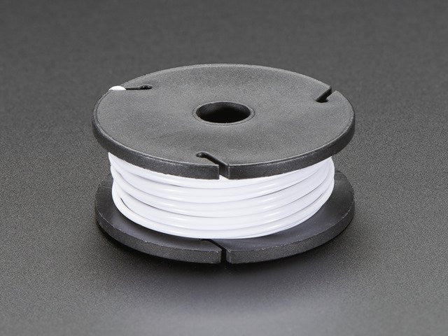 Solid-Core Wire Spool - 25ft - 22AWG - White