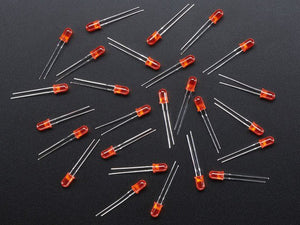 Diffused Red 5mm LED (25 pack)