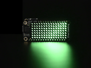 Adafruit 15x7 CharliePlex LED Matrix Display FeatherWing - Green