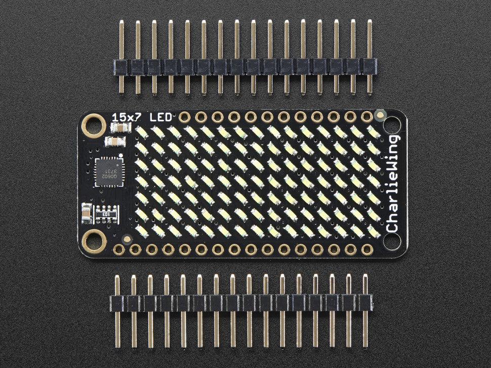 Adafruit 15x7 CharliePlex LED Matrix Display FeatherWing - White ...