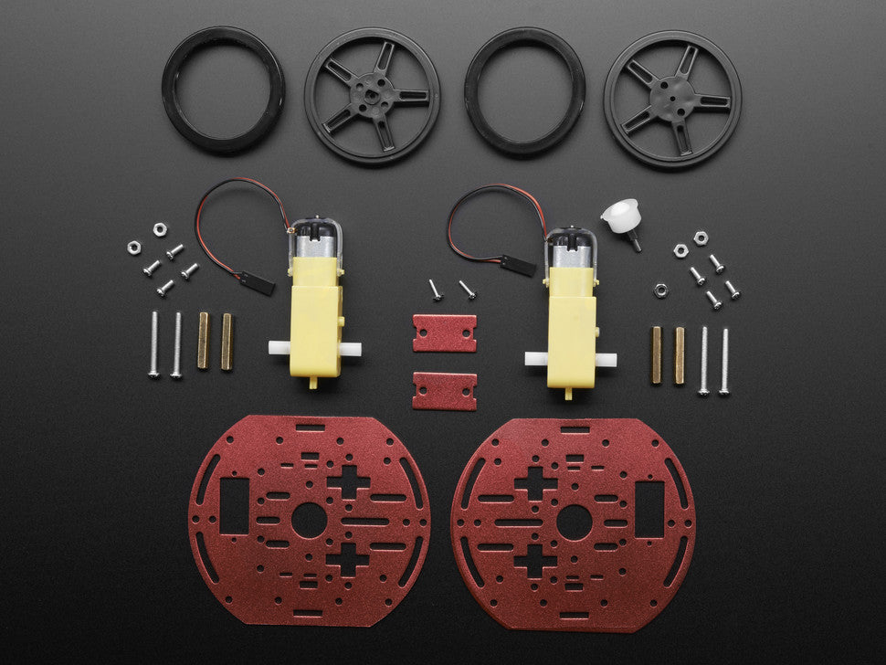 Mini Round Robot Chassis Kit - 2WD with DC Motors