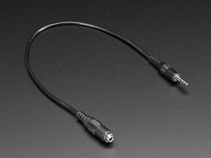Panel Mount Stereo Audio Extension Cable - 1/8" / 3.5mm