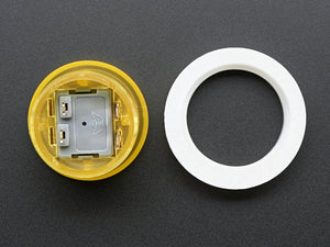 Mini LED Arcade Button - 24mm Translucent Yellow