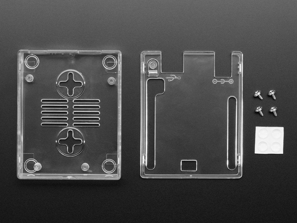 Clear Arduino Base Clear Enclosure for Arduino or Metro - Elmwood Electronics
