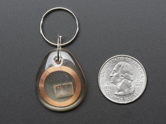 13.56MHz RFID/NFC Clear Keychain Fob