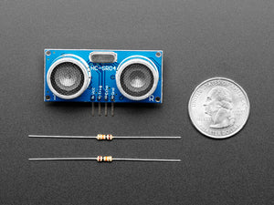 HC-SR04 Ultrasonic Sonar Distance Sensor + 2 x 10K resistors