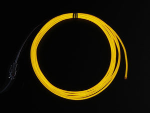 High Brightness Yellow Electroluminescent (EL) Wire - 2.5 meters