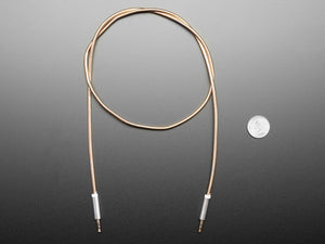3.5mm Stereo Male/Male Cable - Gold Metal - 1 meter long