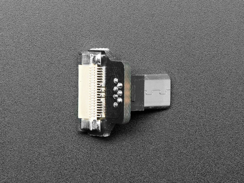 DIY USB Cable Parts - Right Angle Micro B Plug Down - Elmwood Electronics