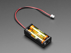2 x AAA Open Battery Holder with JST PH Connector