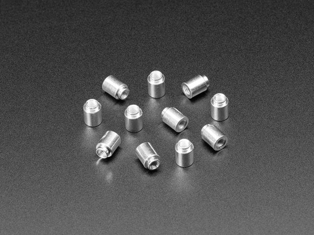 SMT / Solderable Standoff Nuts - M3 x 6mm - 10 pack