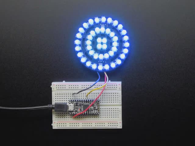 NeoPixel Triple-Ring Board with 44 Thru-Hole LEDs