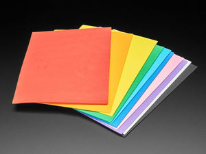 EVA Foam Pack in Rainbow Colors - 2mm thick - 10 sheets