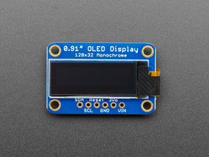 Monochrome 128x32 I2C OLED Display - STEMMA QT / Qwiic Compat
