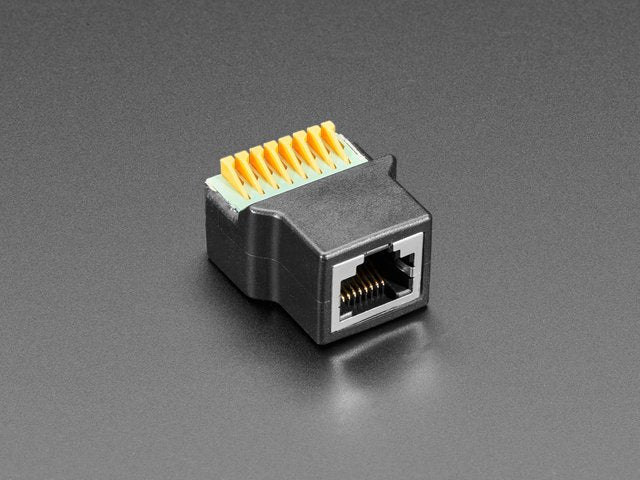 RJ-45 Ethernet Female Socket to Terminal Spring Block Adapter