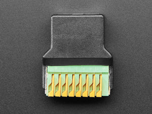 RJ-45 Ethernet Female Socket to Terminal Spring Block Adapter