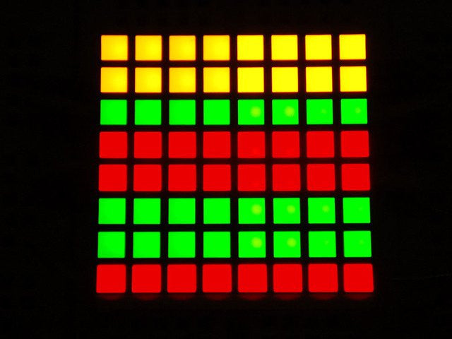 Small 1.2" 8x8 Bi-Color (Red/Green) Square LED Matrix