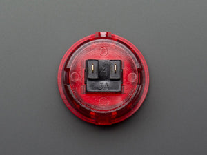 Arcade Button - 30mm Translucent Red