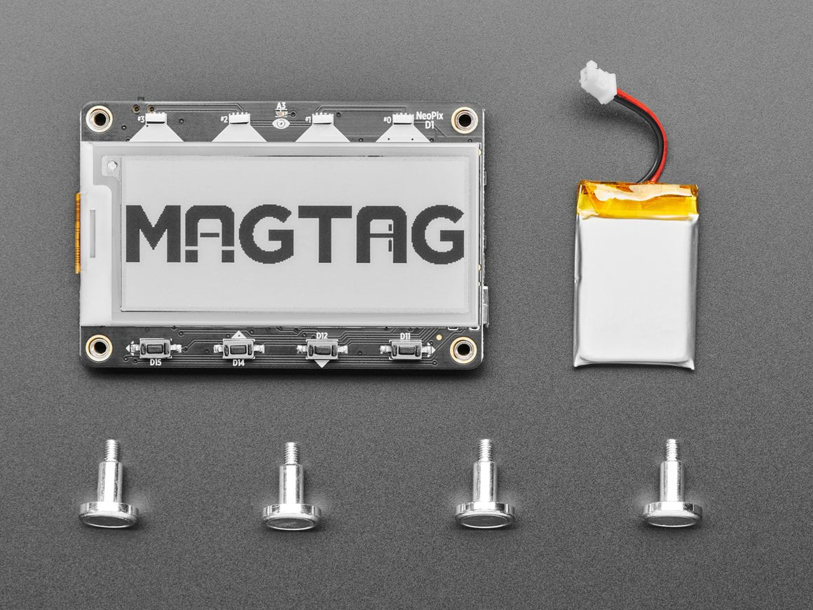 Adafruit MagTag Starter Kit - 2.9" Grayscale E-Ink WiFi Display